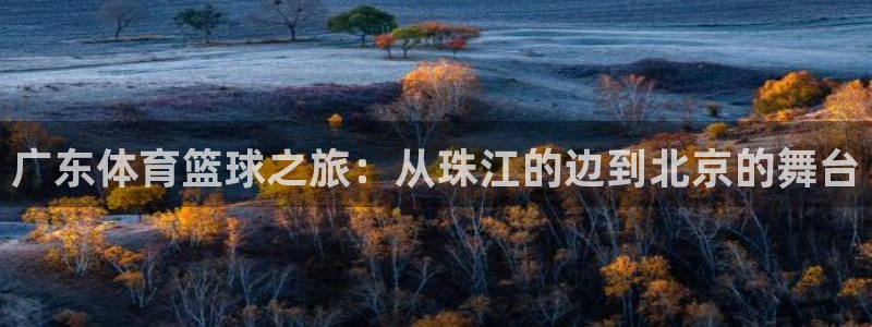 劲爆体育nba直播视频：广东体育篮球之旅：从珠江的边到北京的舞台